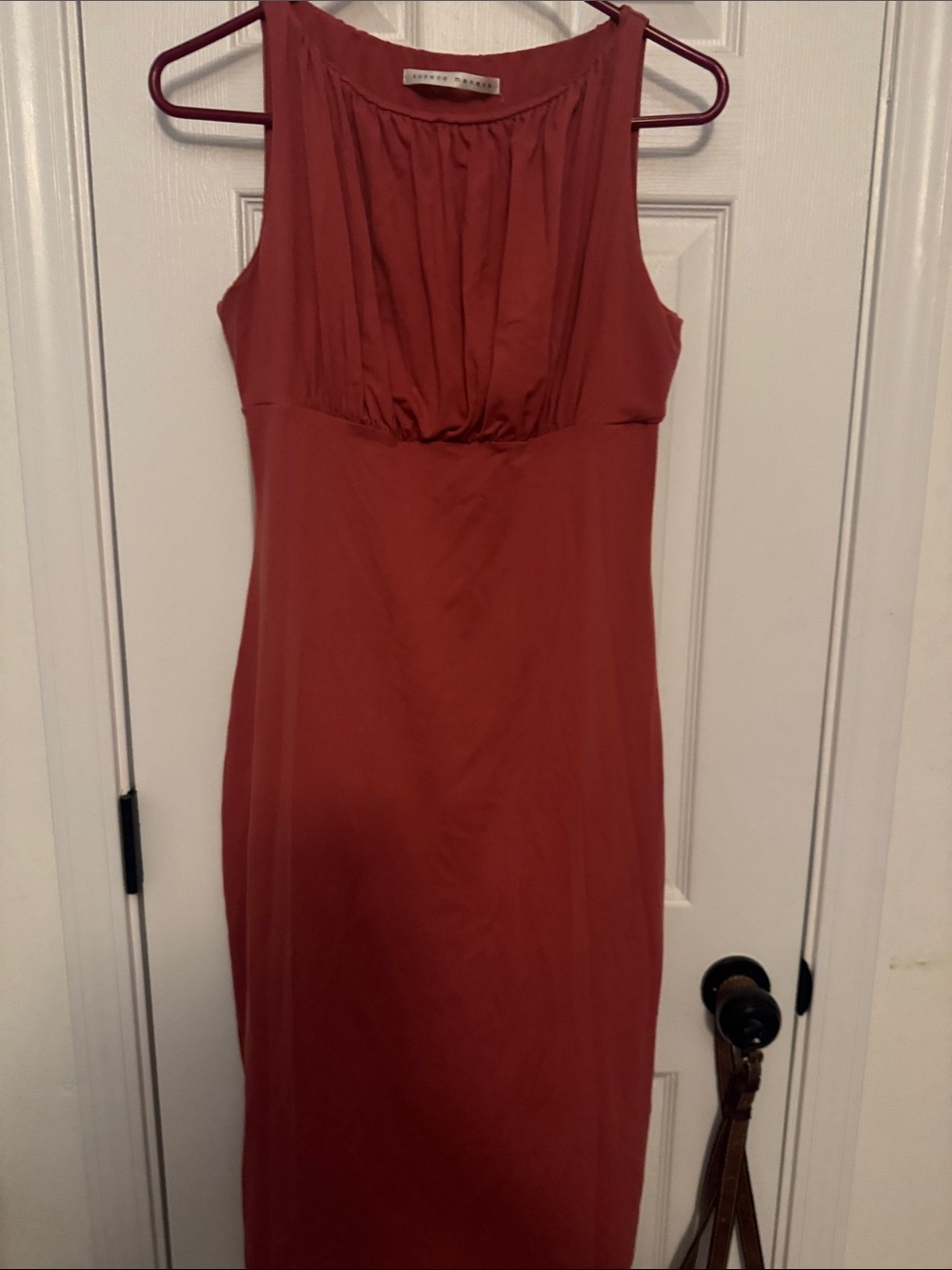 Susana Monaco Sleeveless Midi Dress in Rust Red